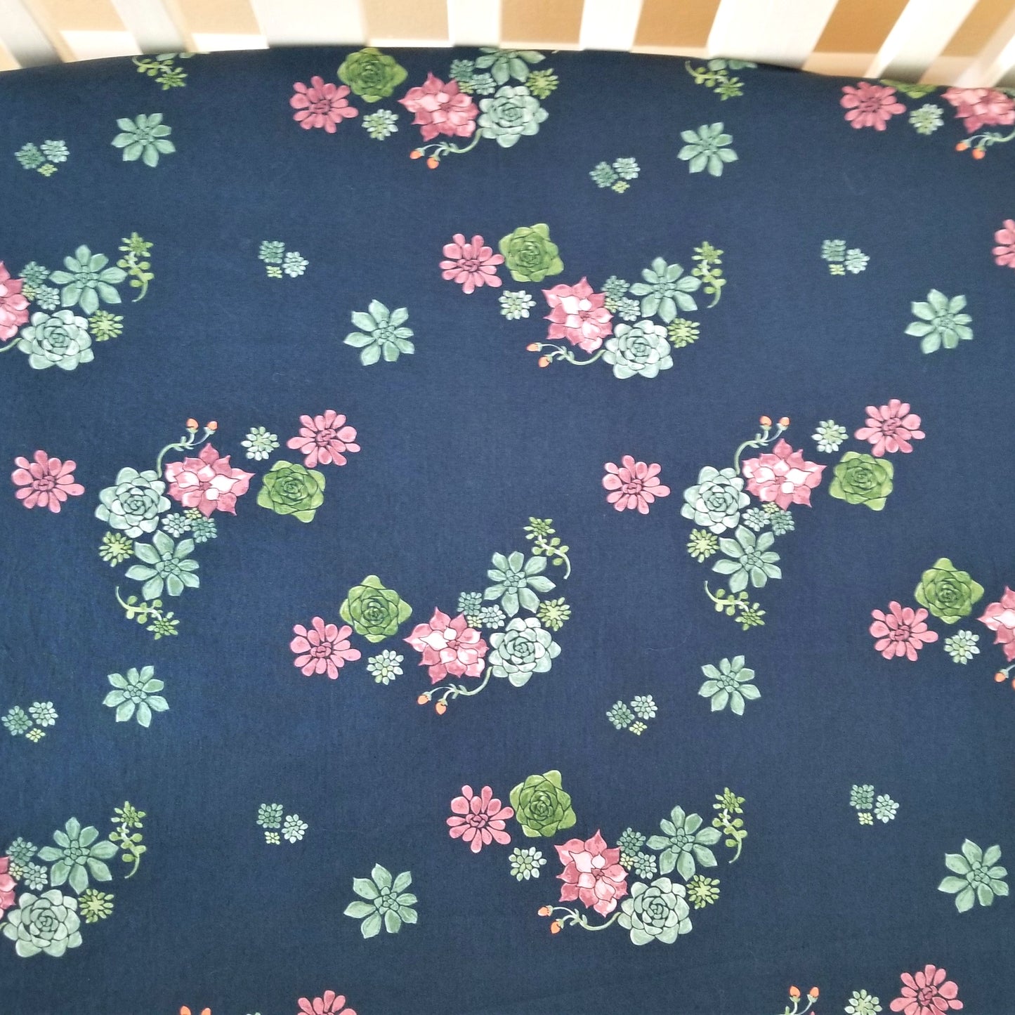 Skulls and Roses Crib and Toddler Sheet in Organic Cotton