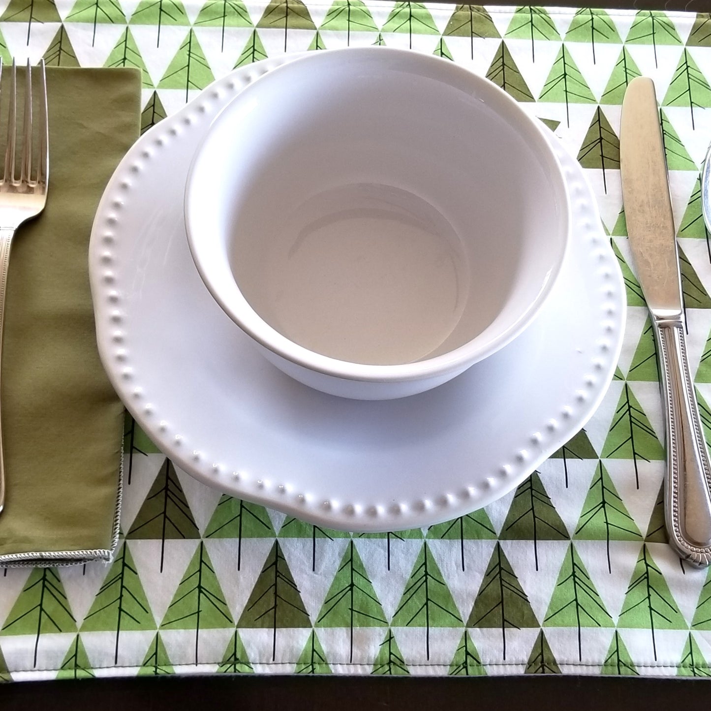 Organic Cotton Placemats in Holiday Print