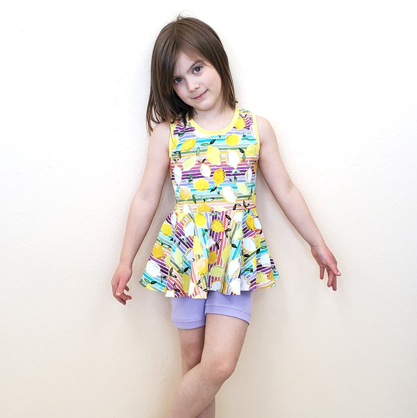 Rainbow Butterfly Peplum Top for Children