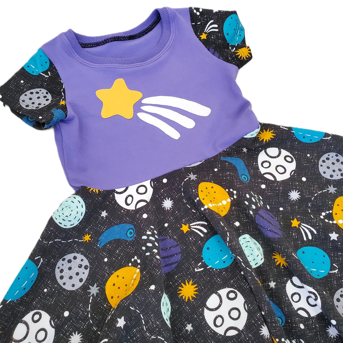 Shooting Star Dress for Children in Organic Cotton