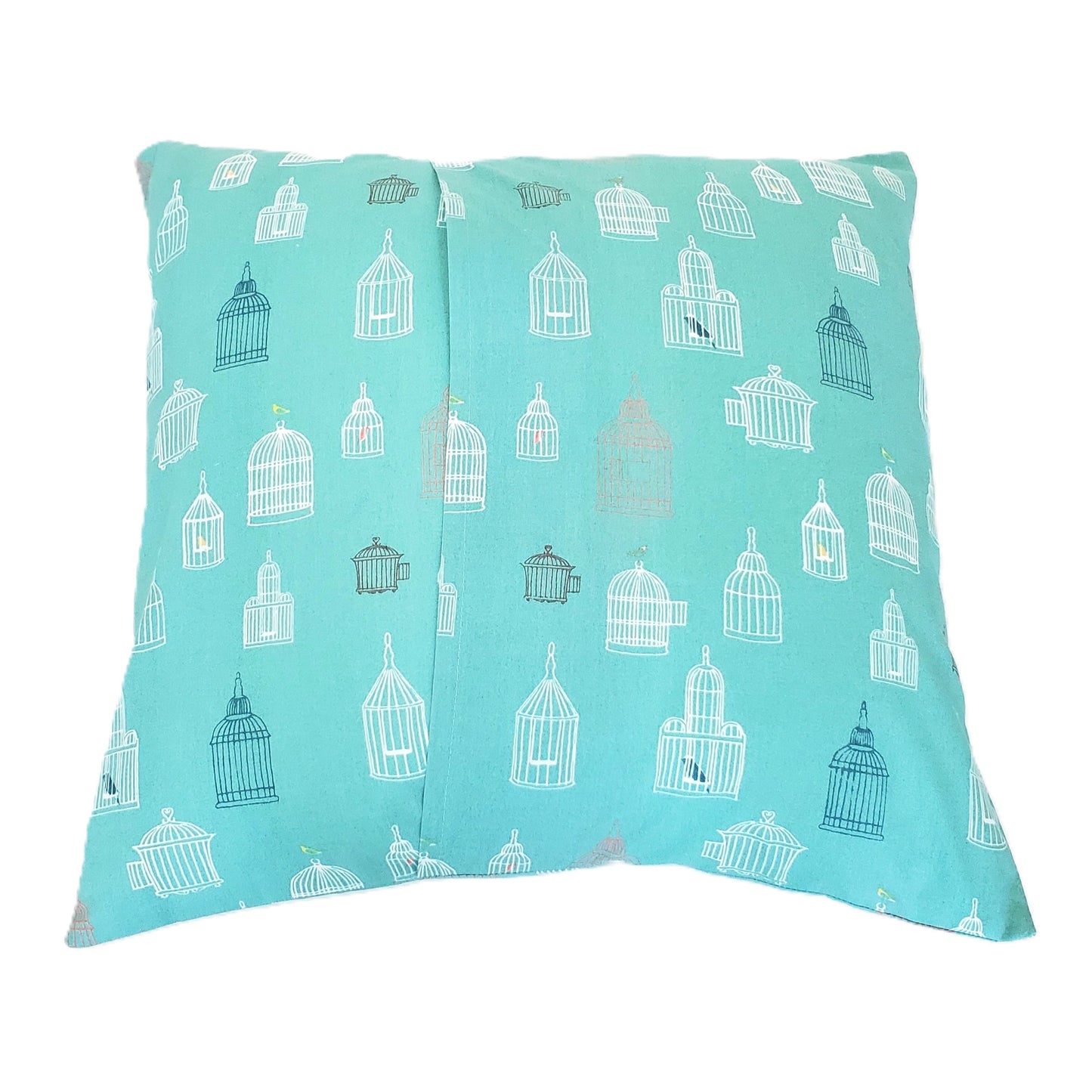 Organic Cotton Accent Pillow in Birdcage Print