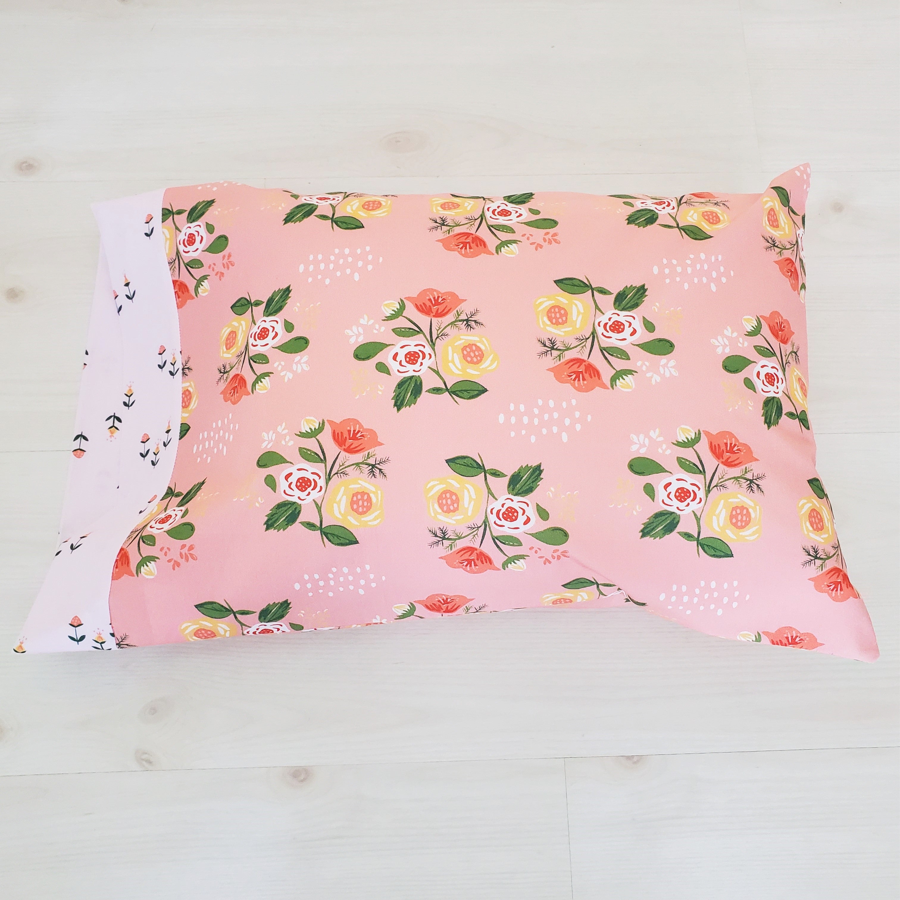 Pink floral 2024 pillow cases