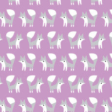 Fox or Dot Organic Cotton Purple Flannel Baby Blanket