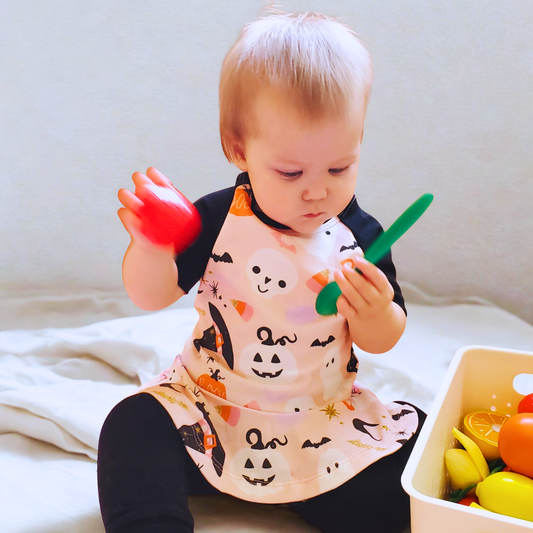 Pink Peplum Kid's Halloween Top in Organic Cotton Jersey