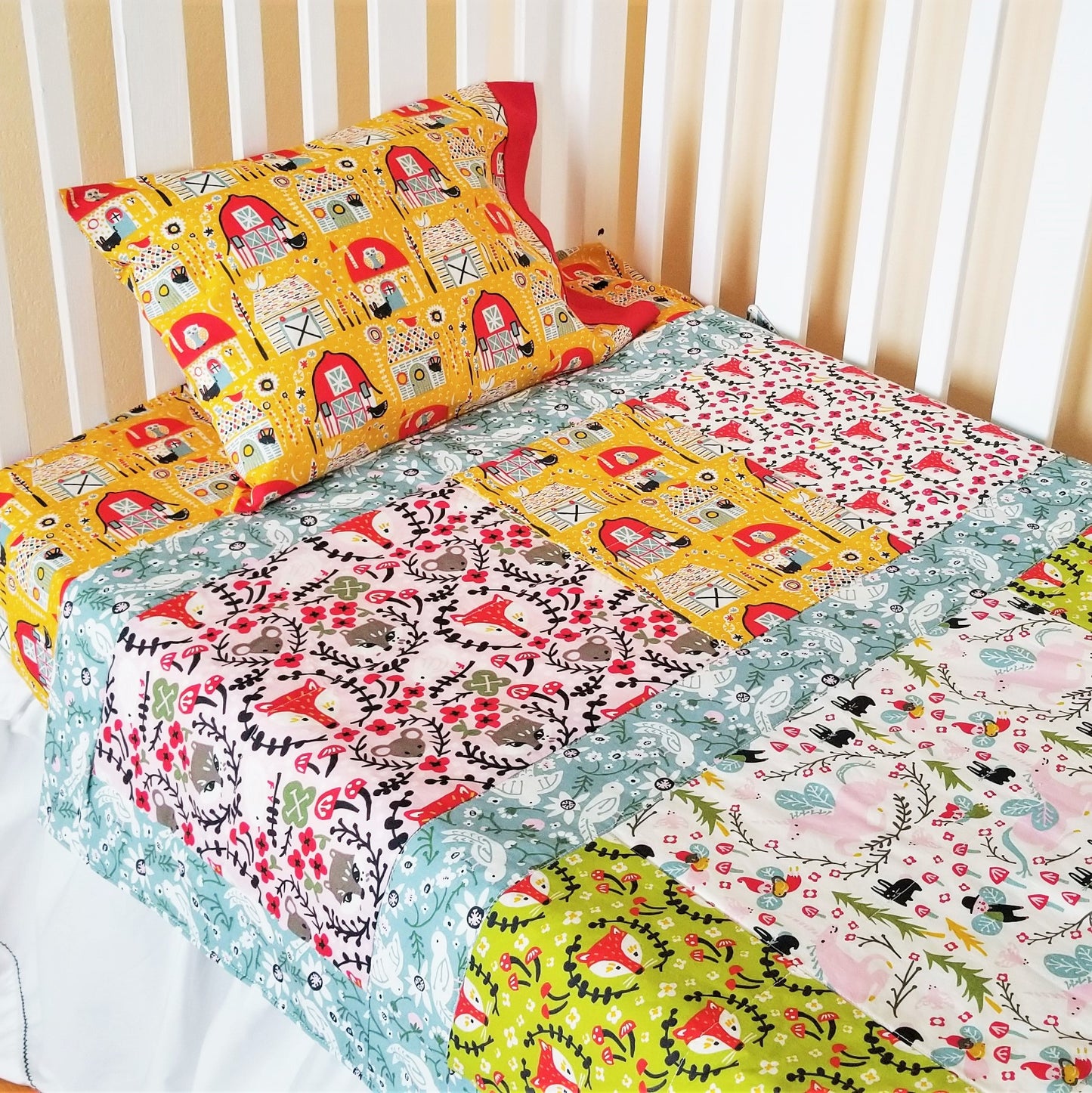 Organic Cotton Barnyard Pillowcase in a Variety of Sizes