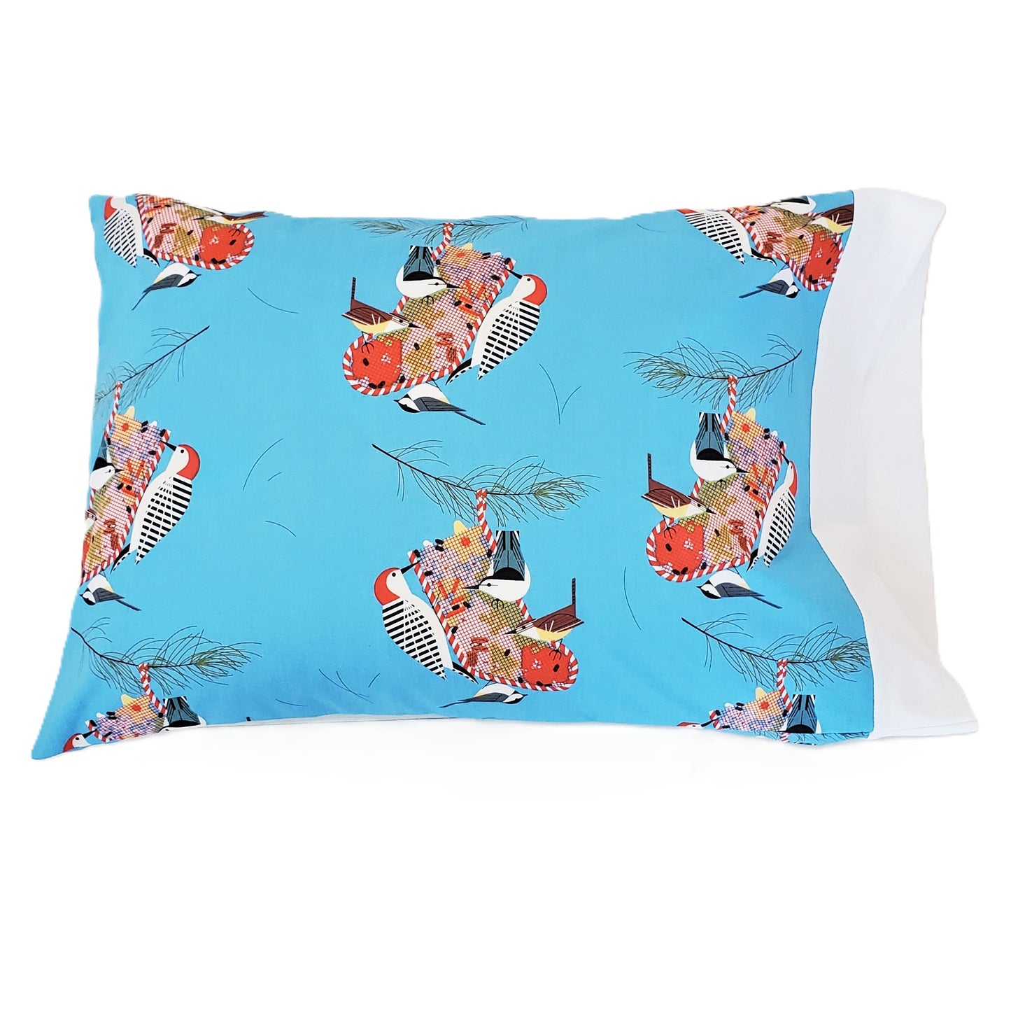 Charley Harper Holiday Themed Organic Cotton Toddler and Travel Pillowcases