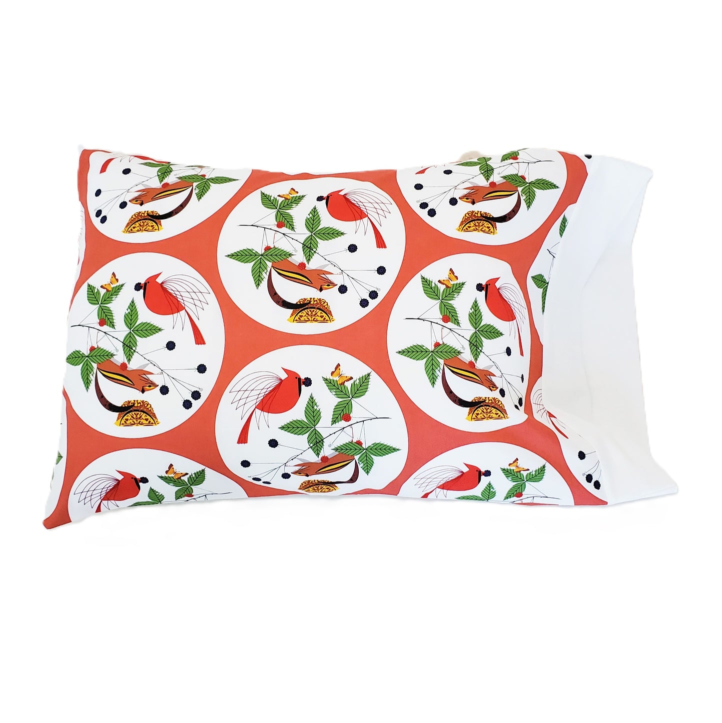 Charley Harper Holiday Themed Organic Cotton Toddler and Travel Pillowcases