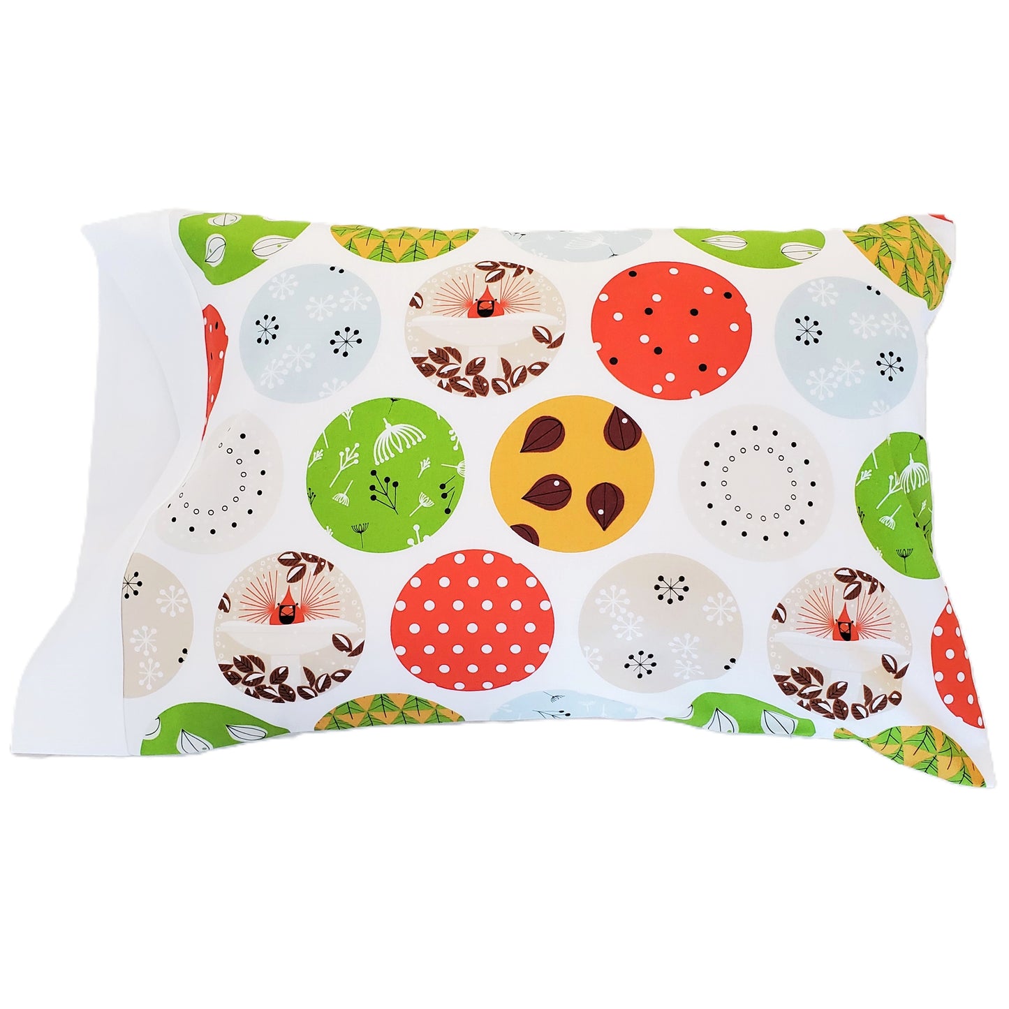 Charley Harper Holiday Themed Organic Cotton Toddler and Travel Pillowcases