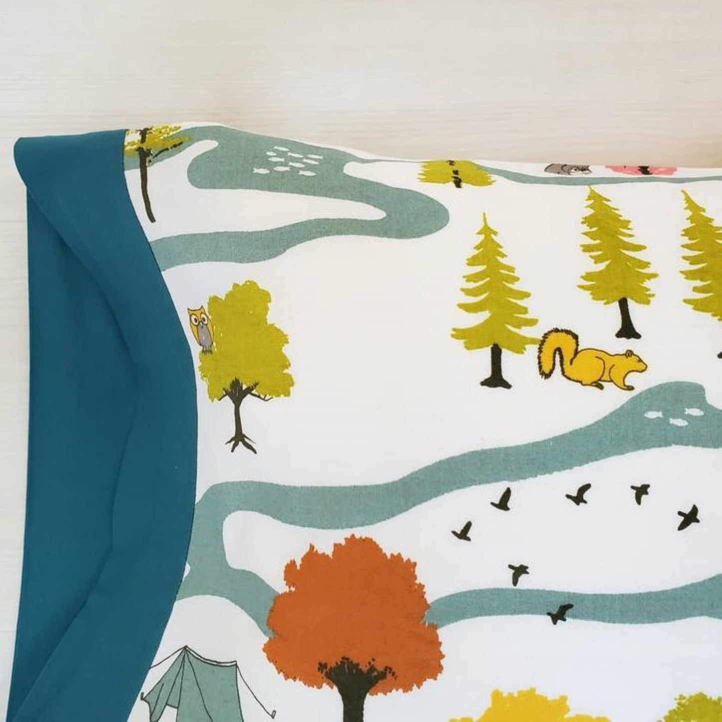 Organic Pillowcases with Camping Themes in a Variety of Sizes