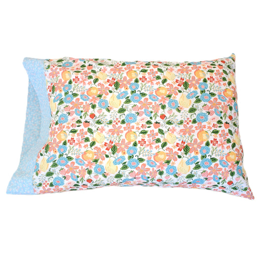 Organic Cotton Pillowcases in Floral & Fruit Print