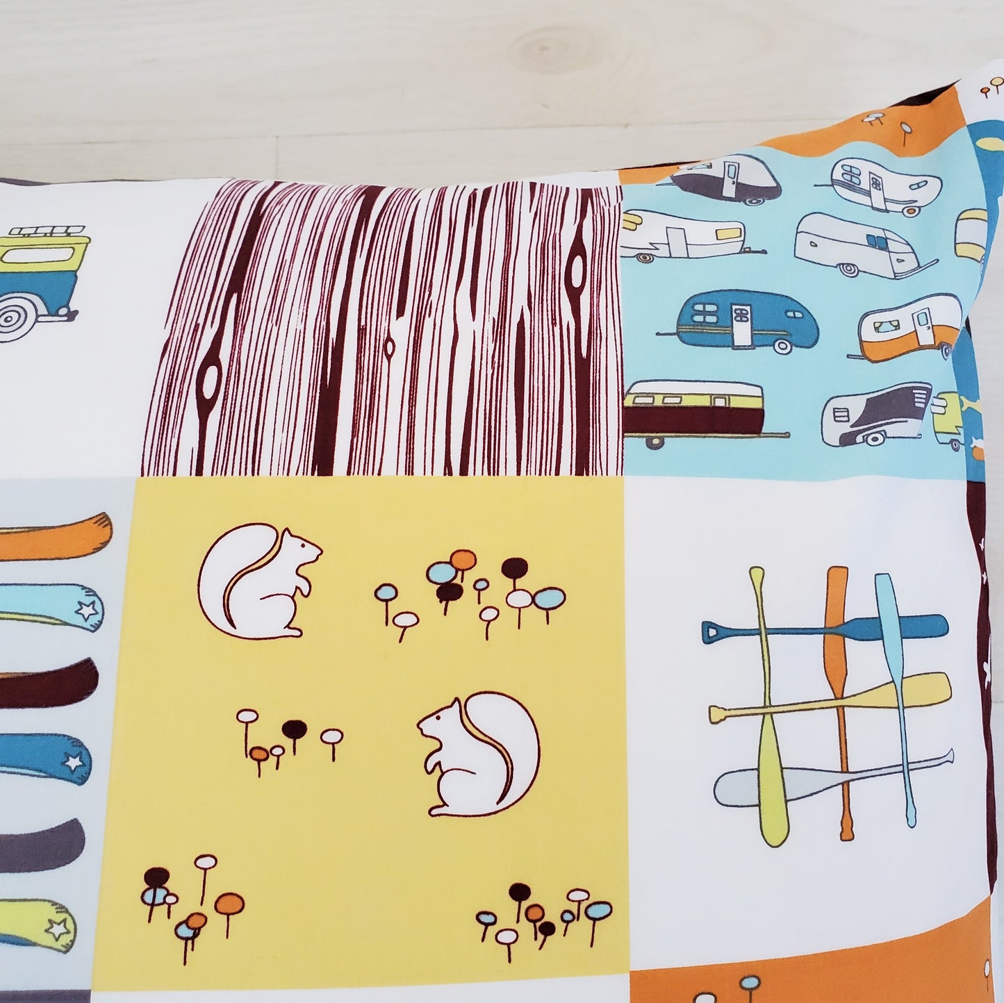 Organic Pillowcases with Camping Themes in a Variety of Sizes