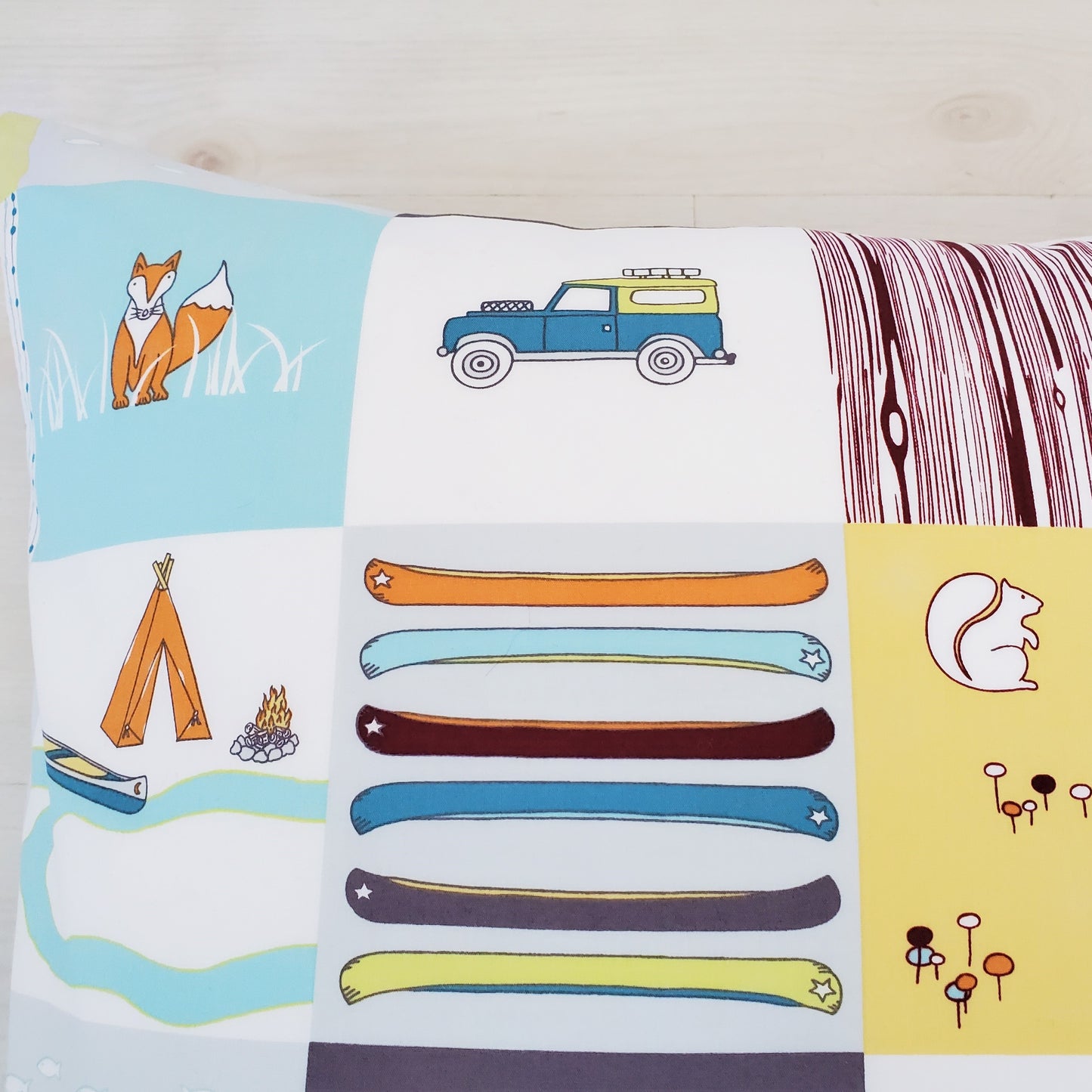 Organic Pillowcases with Camping Themes in a Variety of Sizes