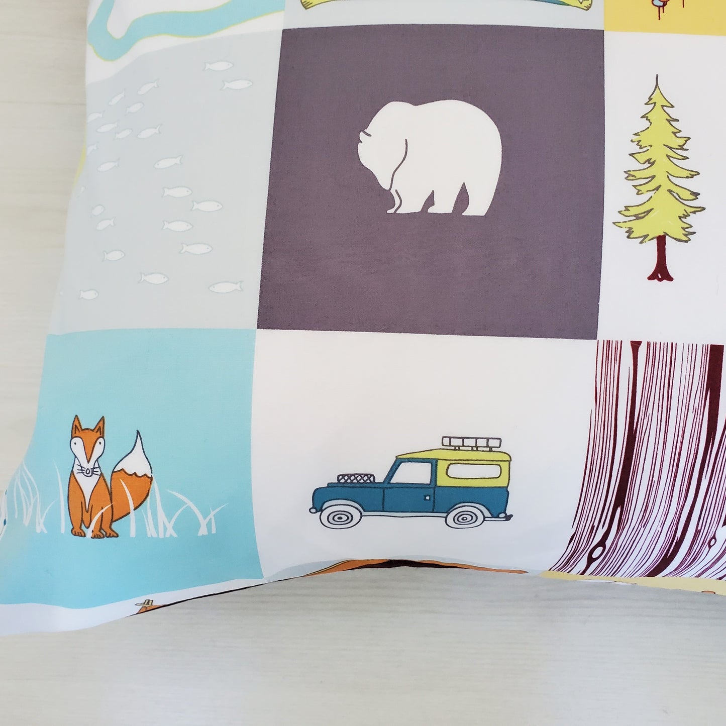 Organic Pillowcases with Camping Themes in a Variety of Sizes