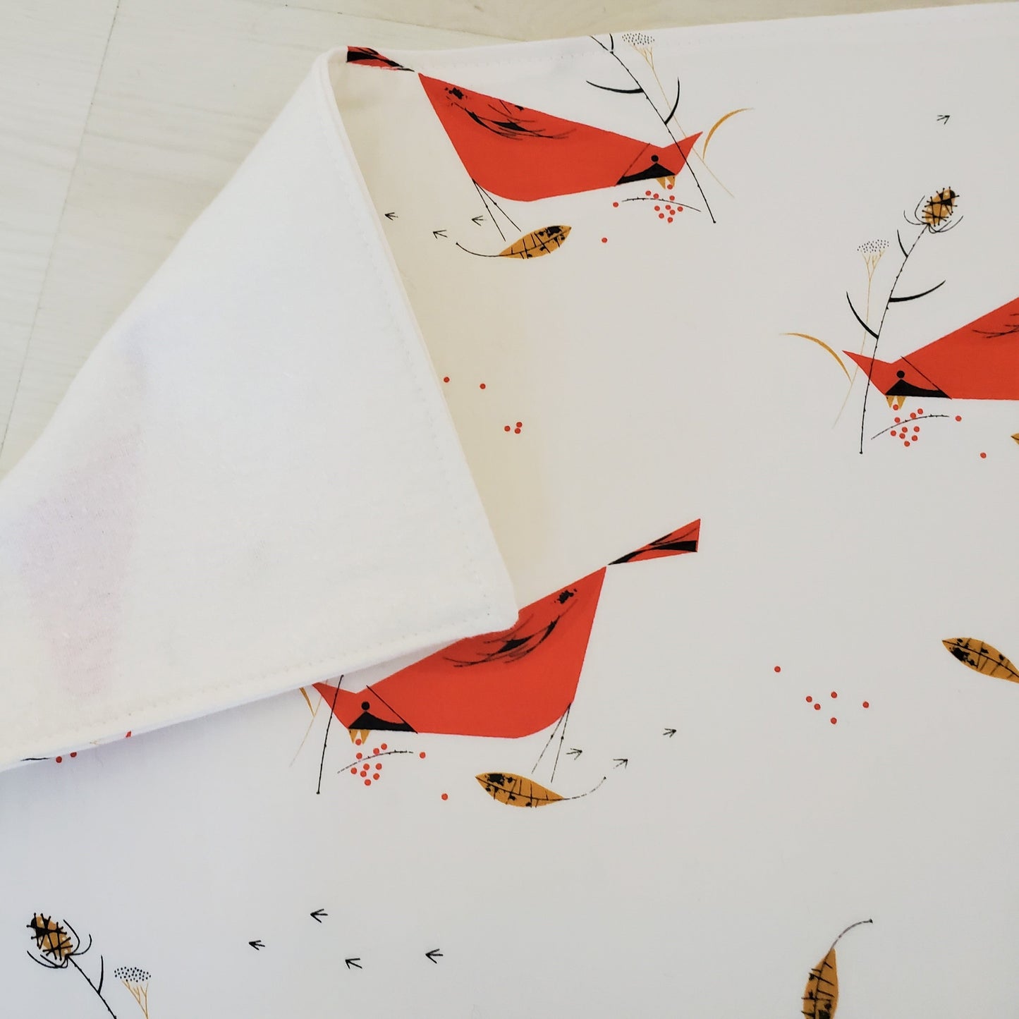 Charley Harper Winter and Holiday Print Placemats in Organic Cotton