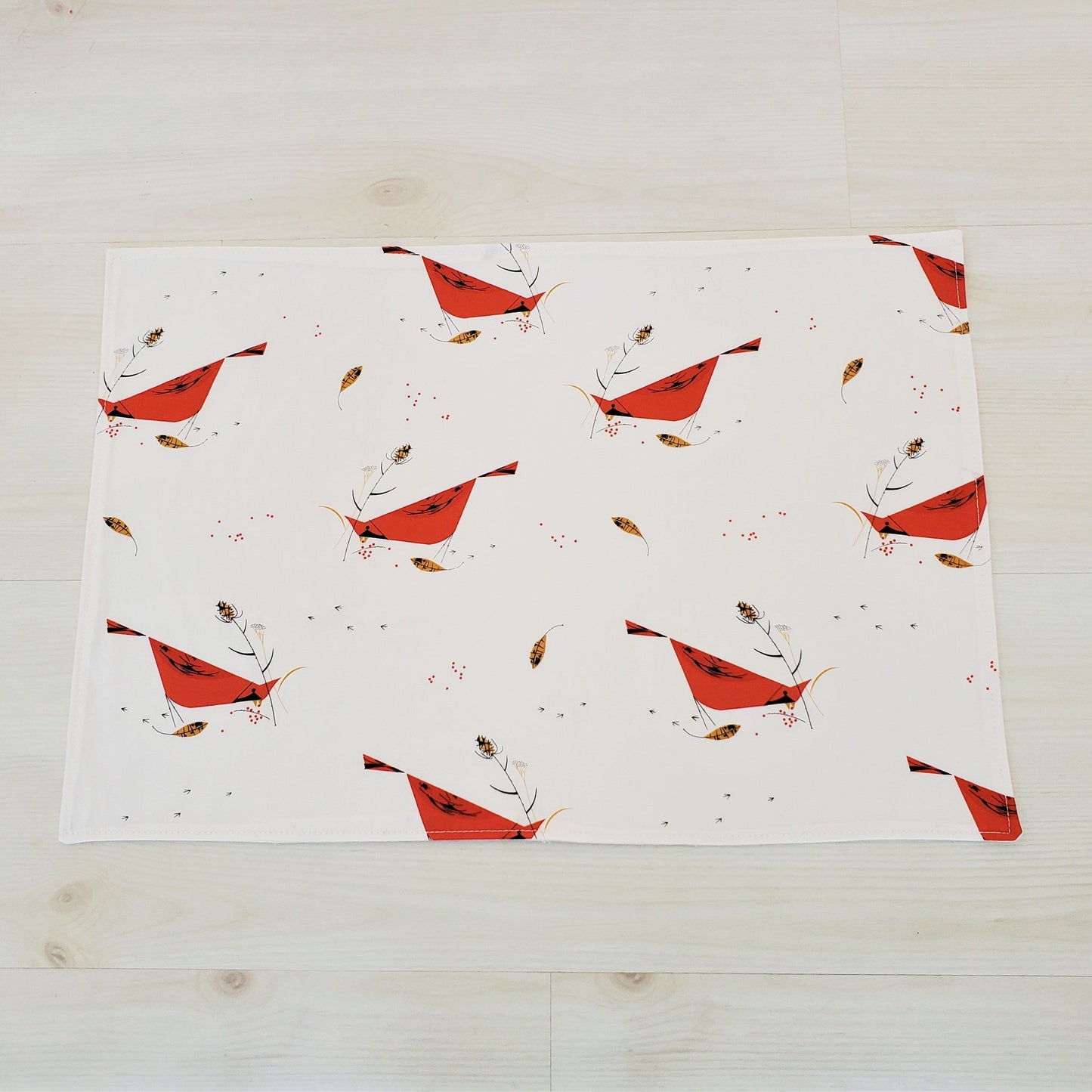 Charley Harper Winter and Holiday Print Placemats in Organic Cotton