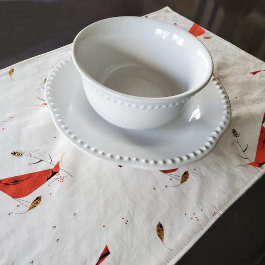 Charley Harper Winter and Holiday Print Placemats in Organic Cotton