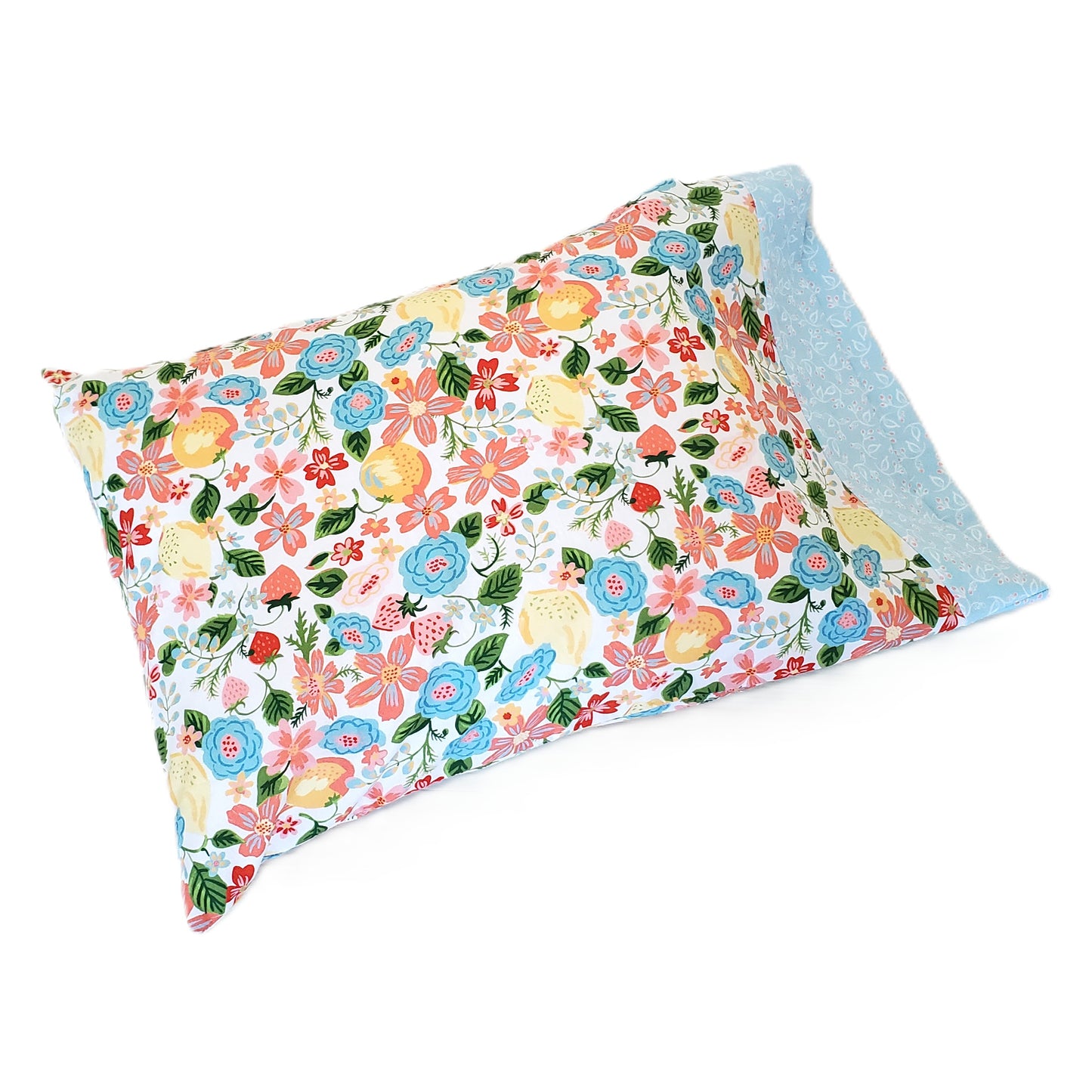 Organic Cotton Pillowcases in Floral & Fruit Print