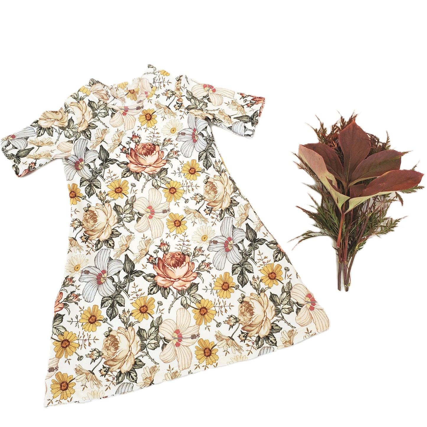 Floral Dress for Toddler in Organic Cotton Jersey