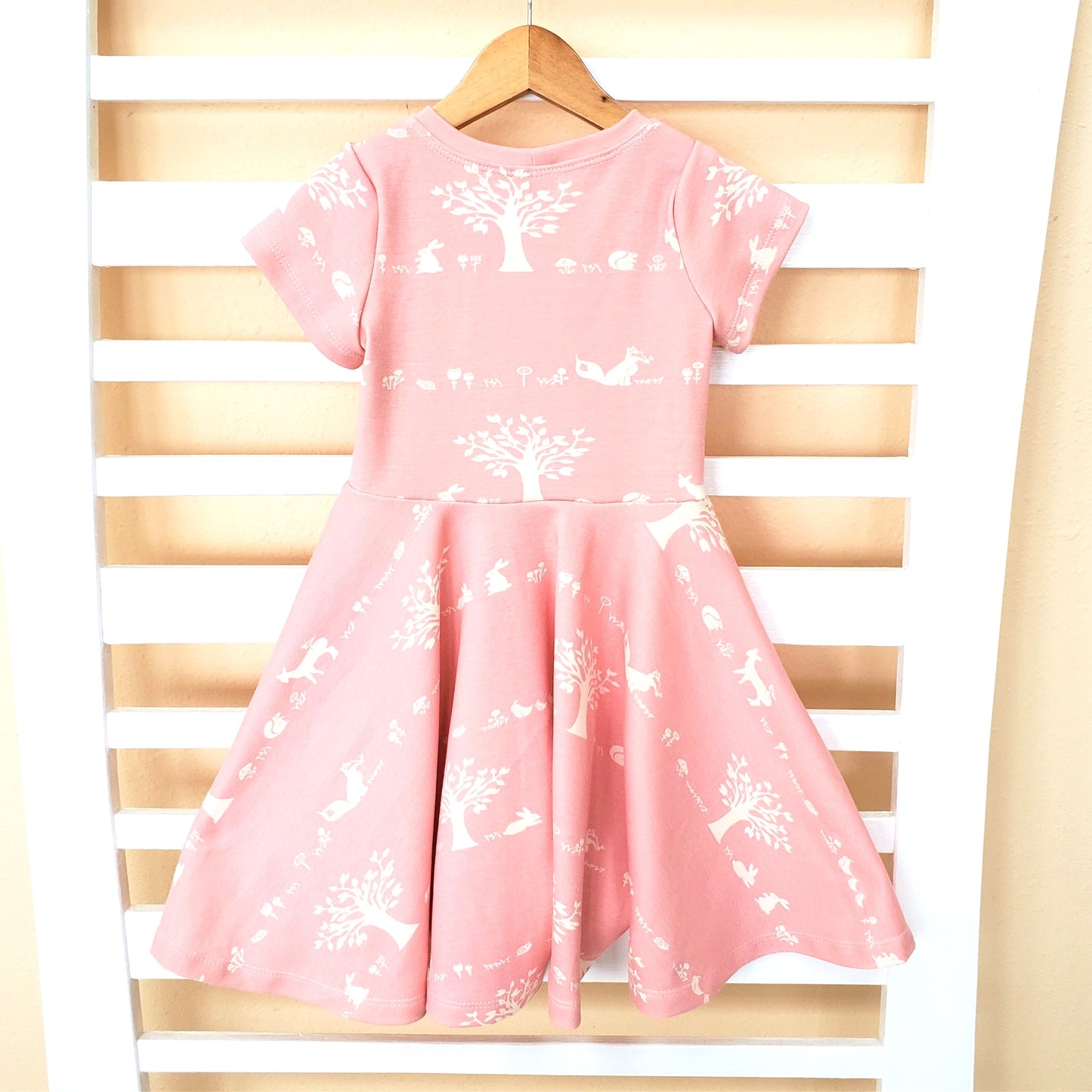 Organic Girl's & Toddler Dress with Bunny Rabbits