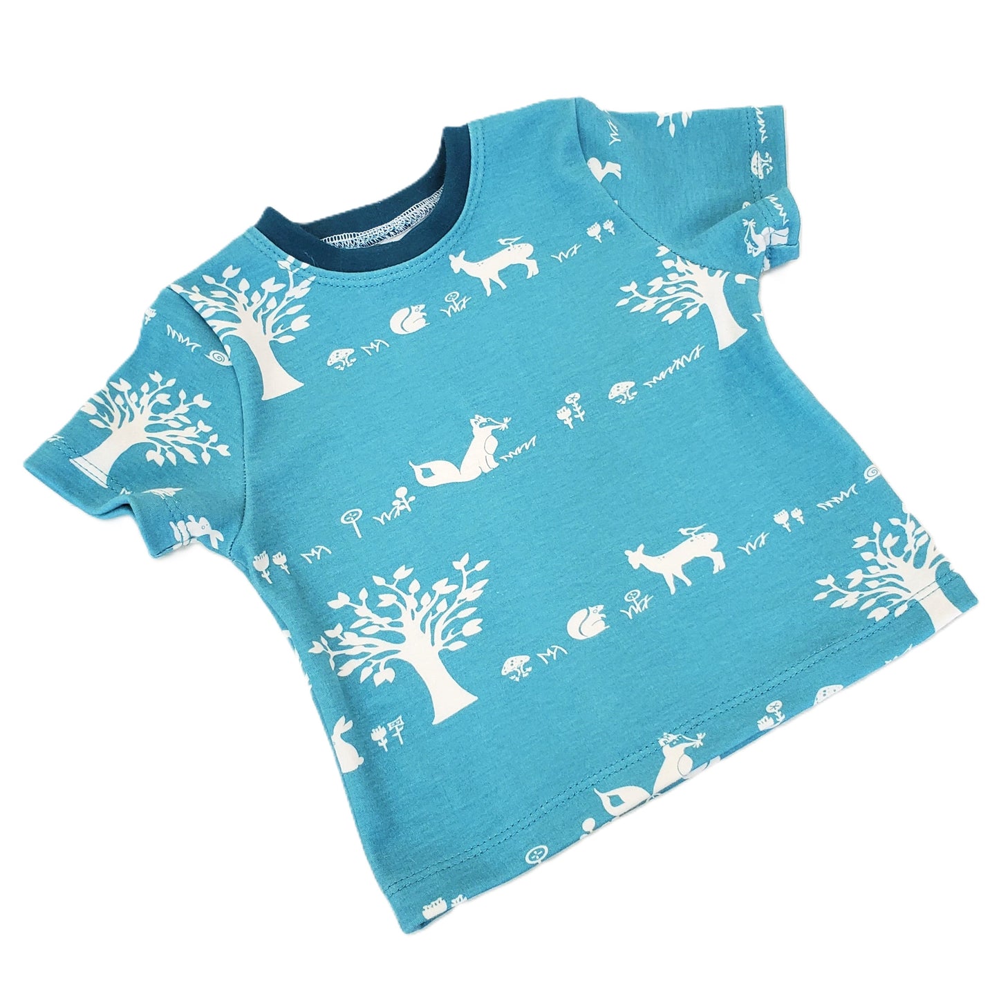 Organic Cotton Spring Tee Shirt with Woodland Animals