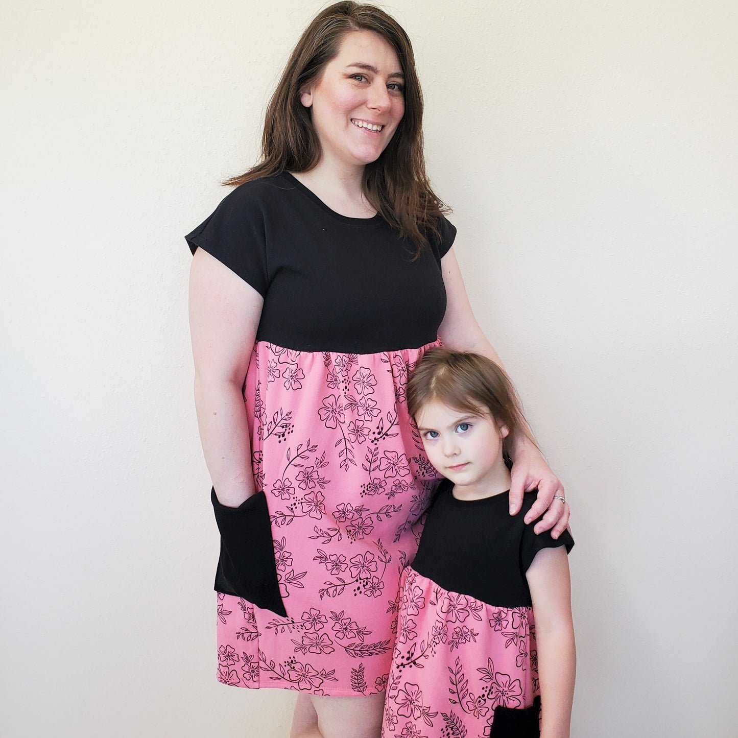 PInk Floral Dress for Women & Kids