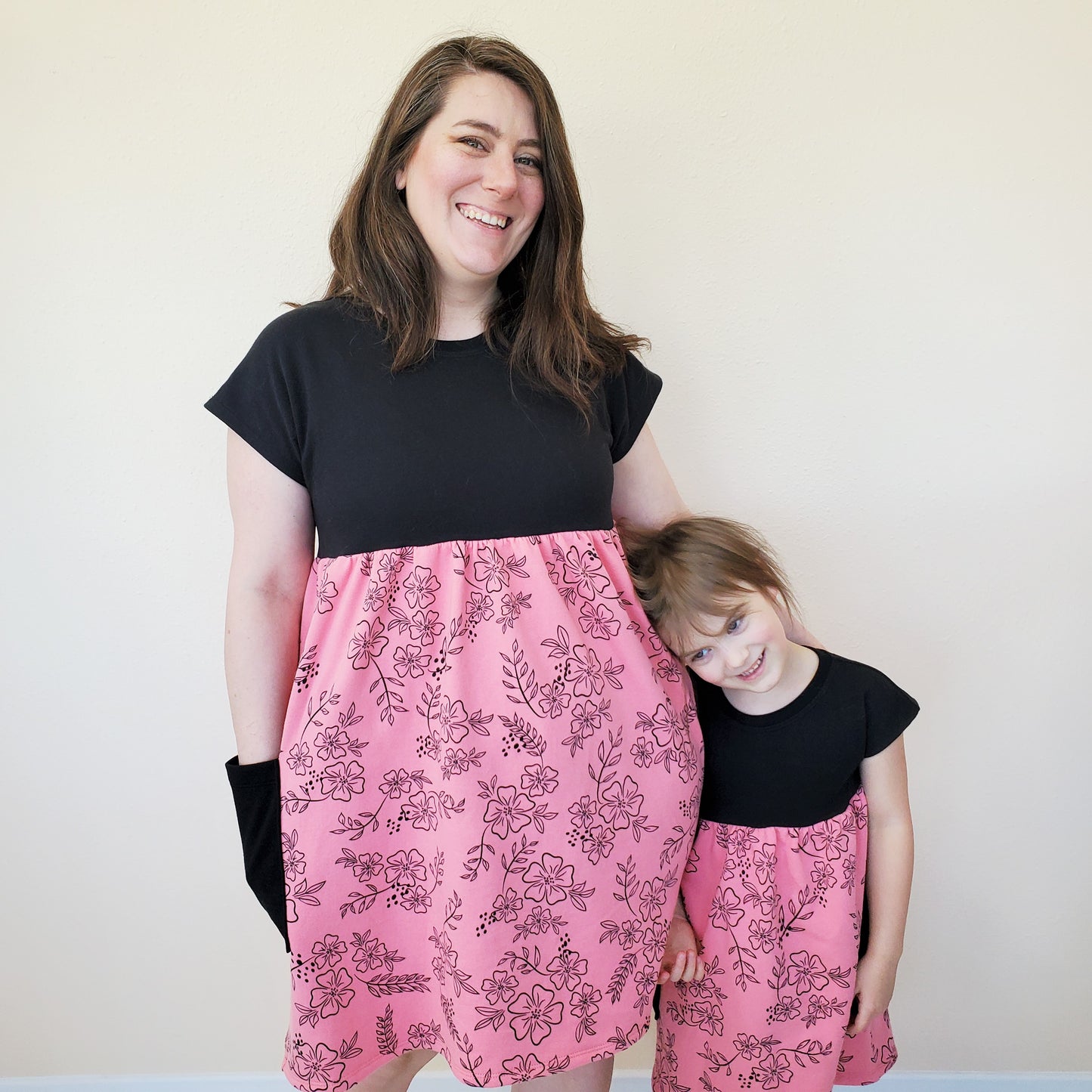 PInk Floral Dress for Women & Kids