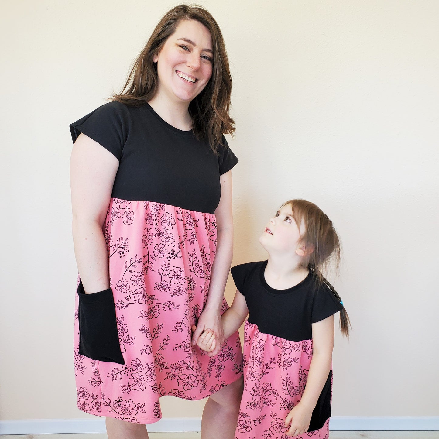 PInk Floral Dress for Women & Kids