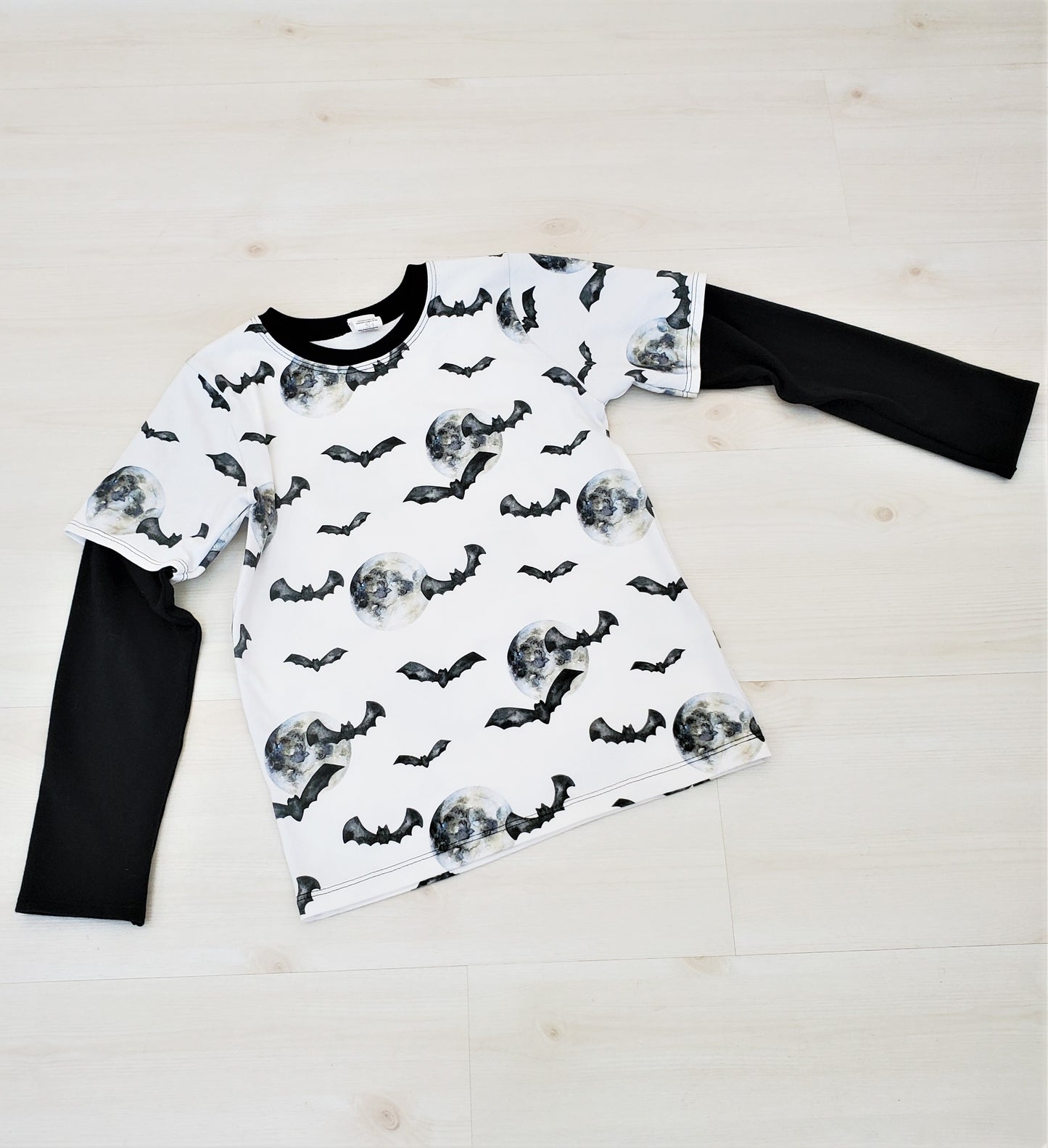 Moon and Bats Shirt for Kids