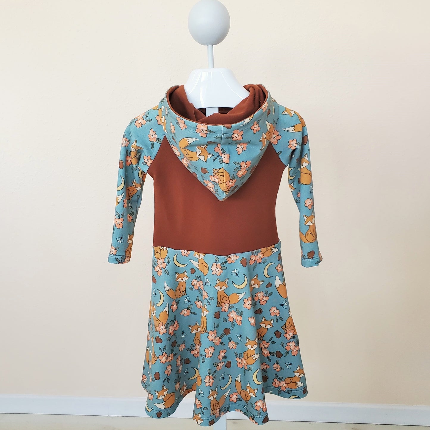 Kids Fox Dress in Organic Cotton Knit