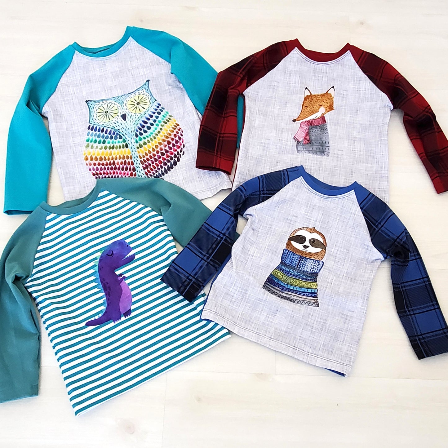 Animal Long-Sleeved Tee for Kids in Organic Cotton