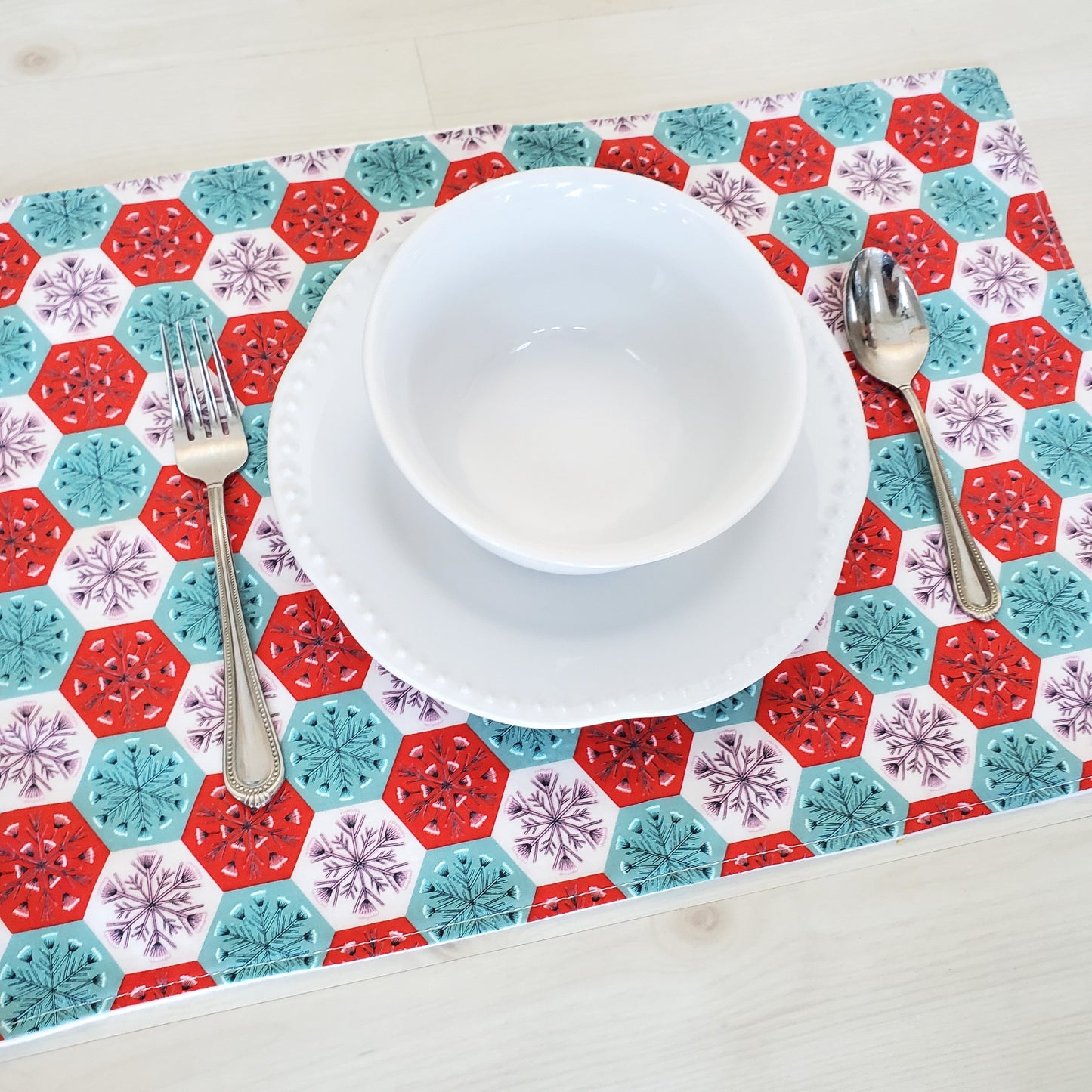 Ornament Placemats in Organic Cotton