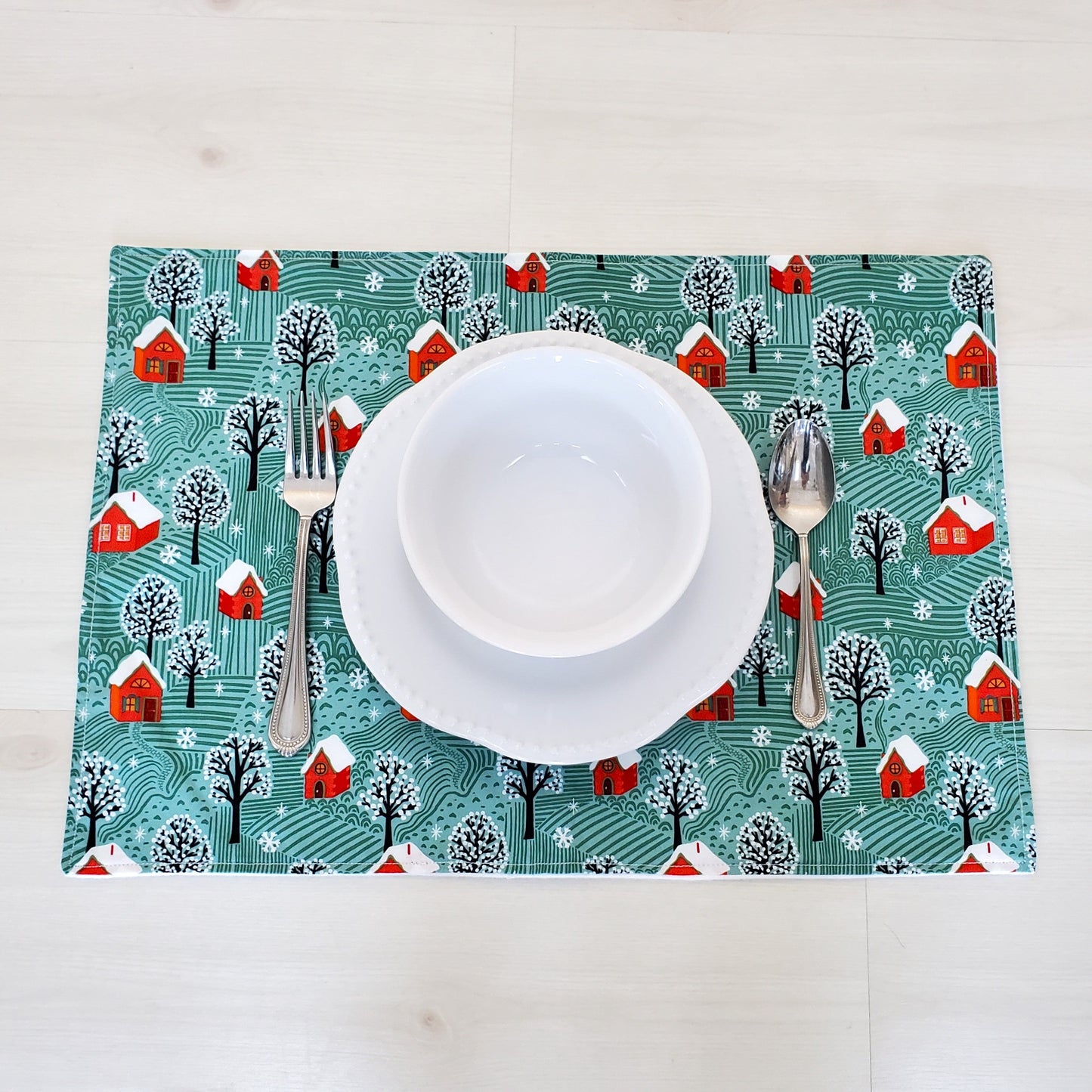 Ornament Placemats in Organic Cotton