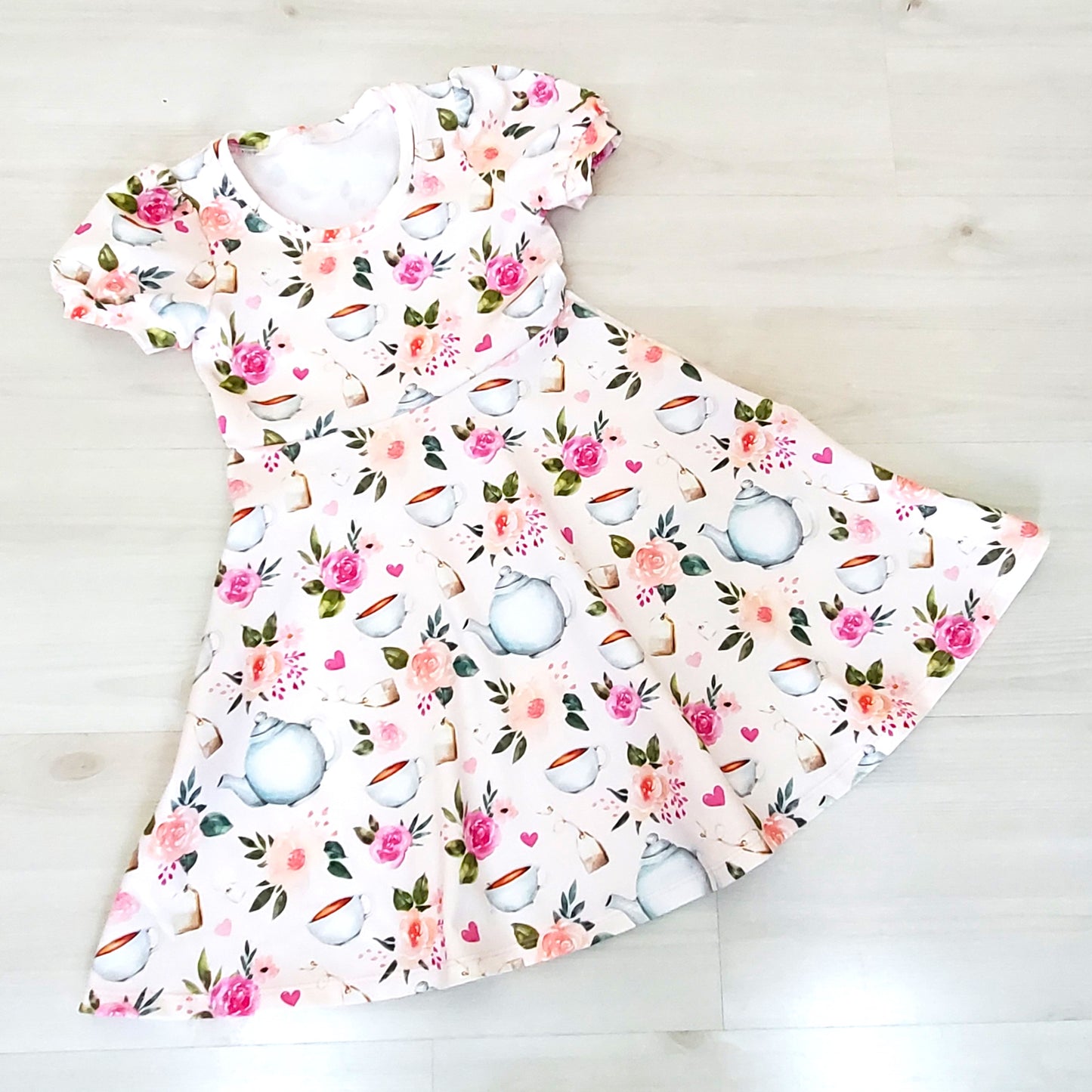 "Tea" dress for children in organic cotton