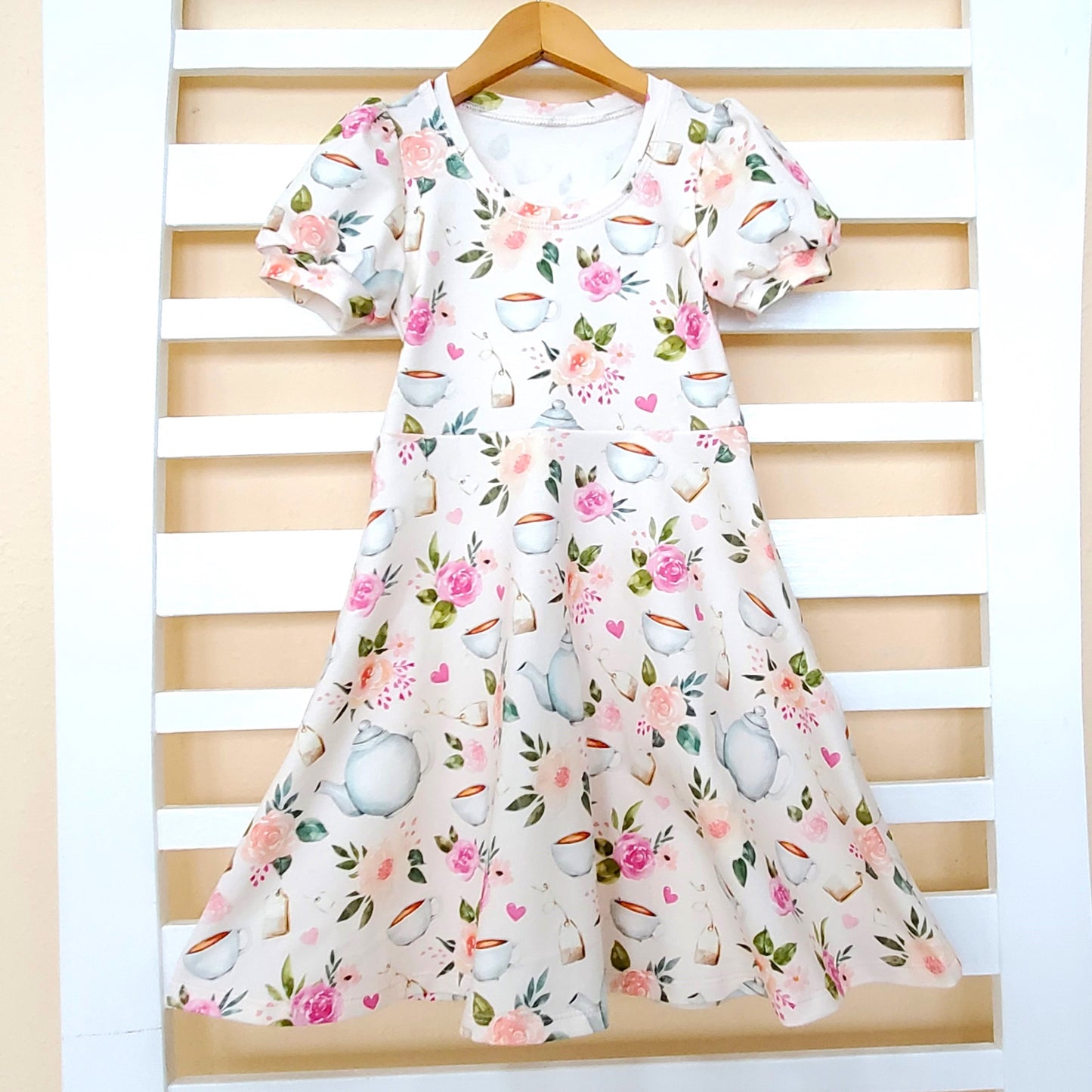 "Tea" dress for children in organic cotton