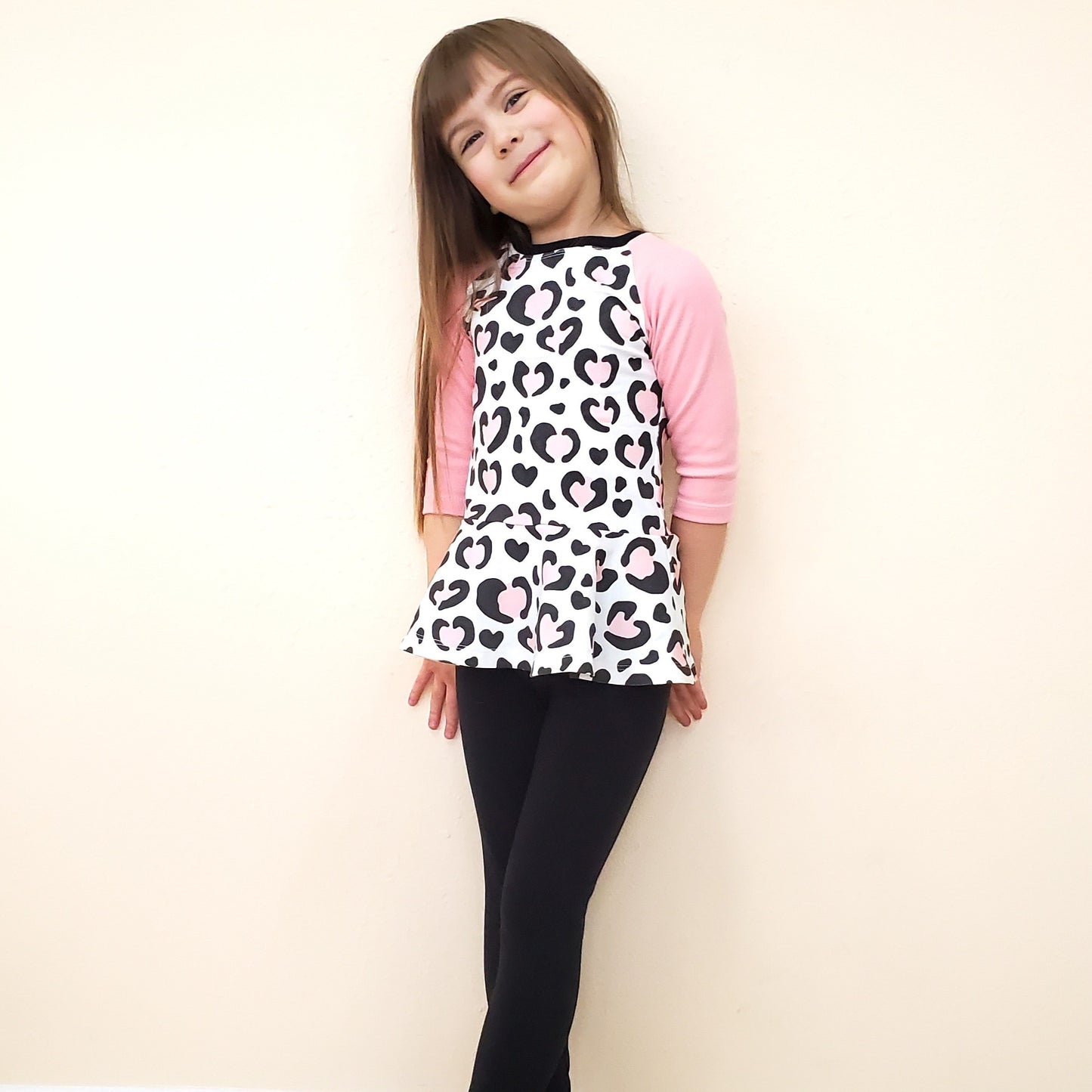 Heart "Animal Print"  3-Piece Clothing Set for Kids