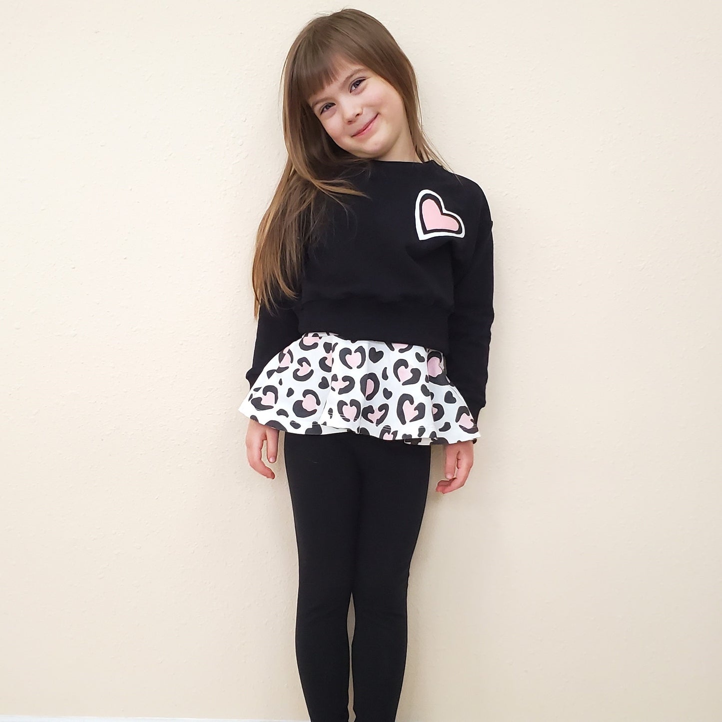 Heart "Animal Print"  3-Piece Clothing Set for Kids