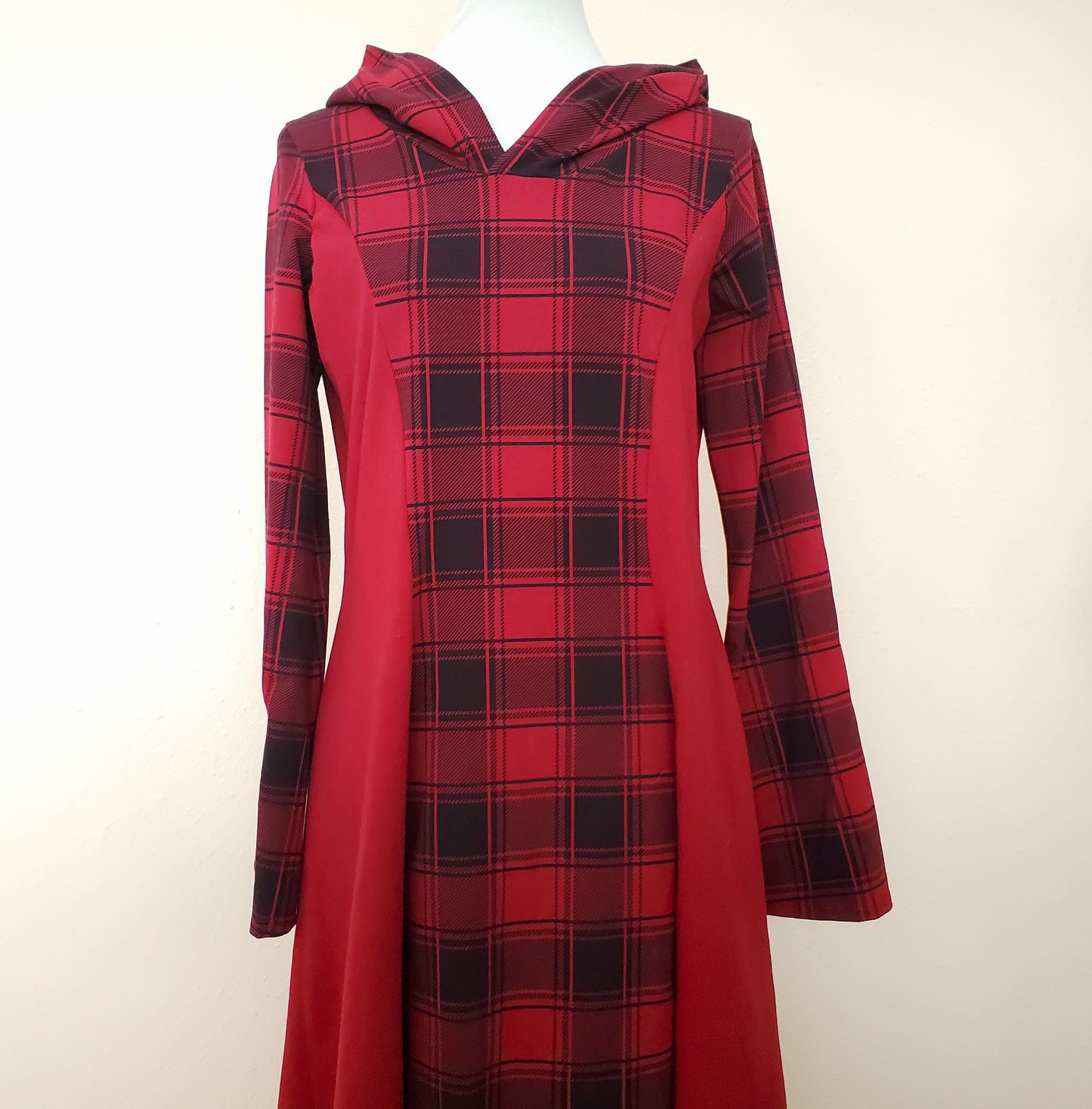 Plaid Hoodie Dress for Kids in a Variety of Colors