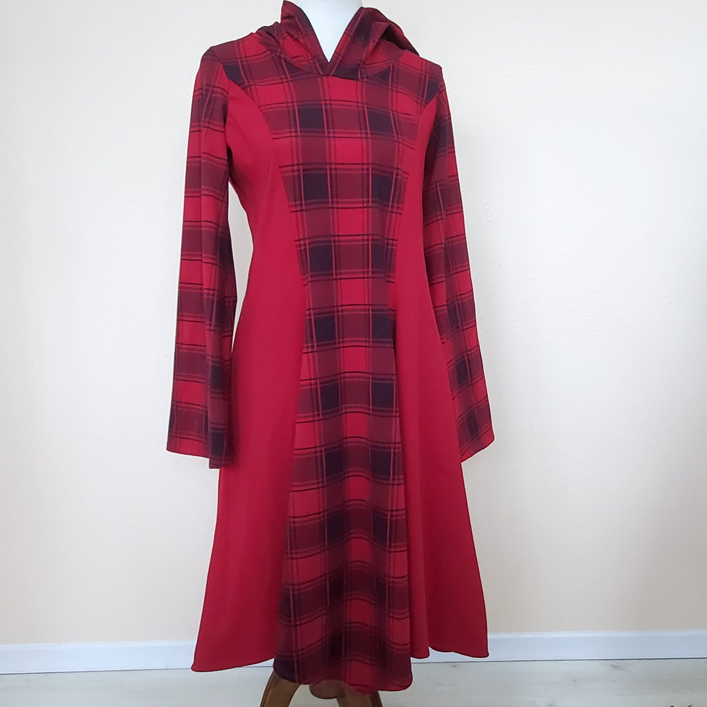 Plaid Hoodie Dress for Kids in a Variety of Colors