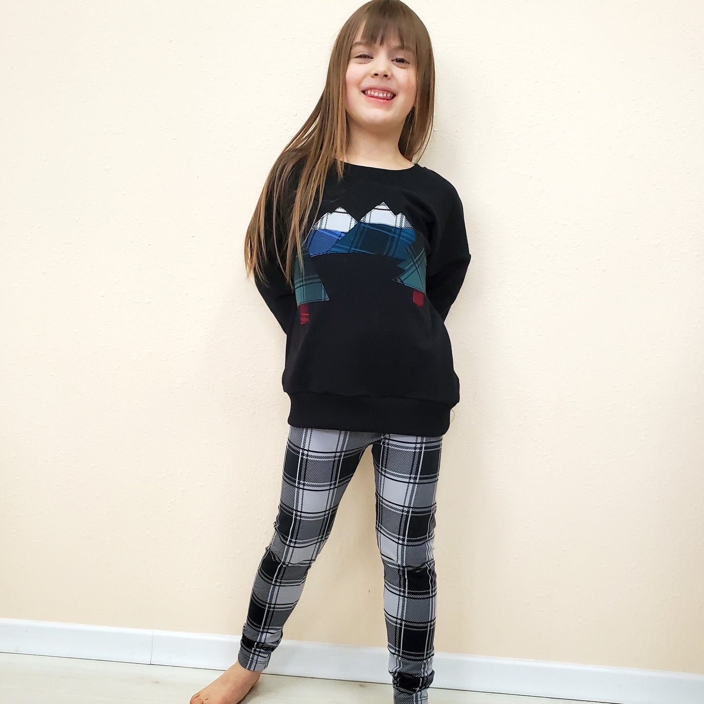 Plaid Leggings and Skirts for Children in Organic Cotton