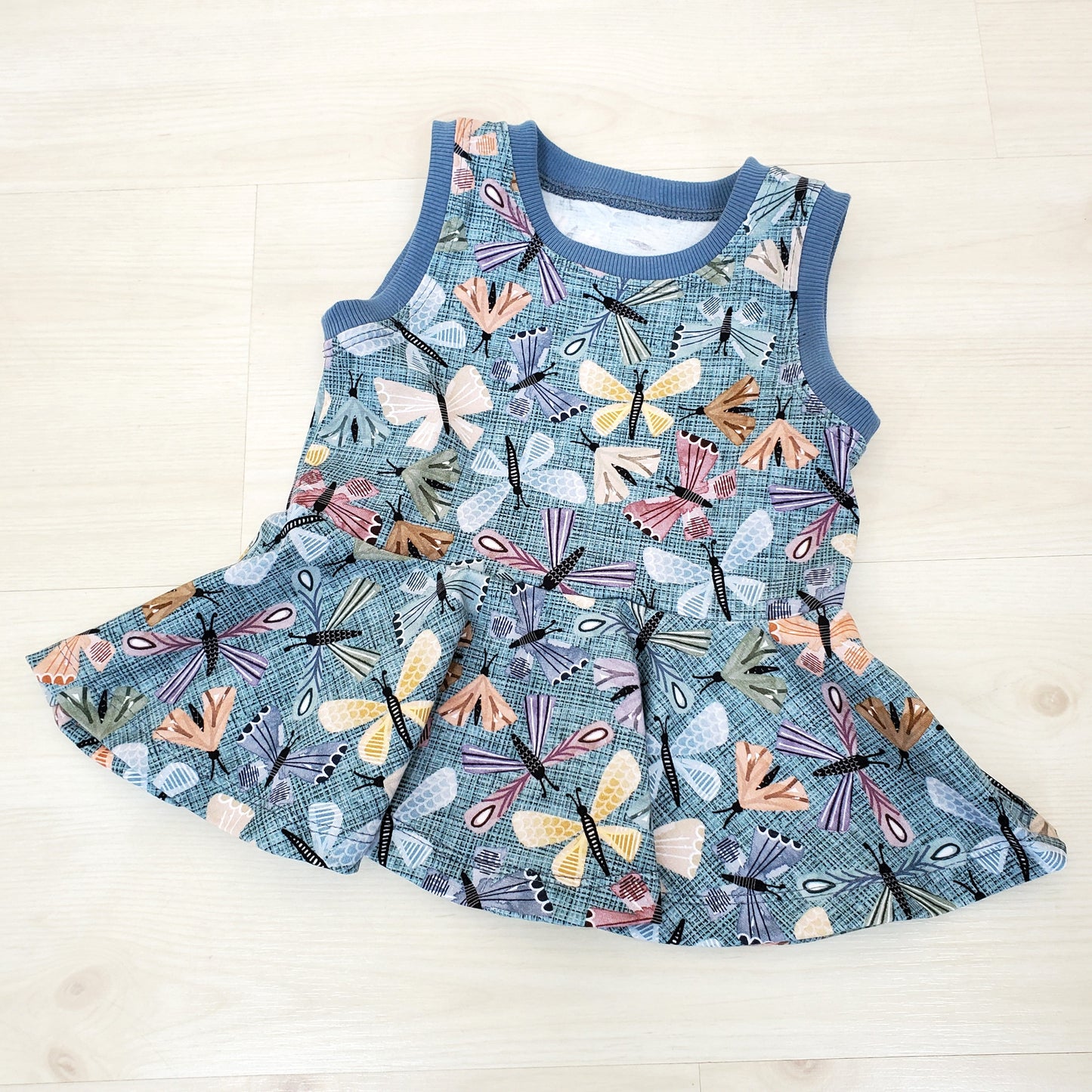 Moth Print Short & Top Set for Kids in Organic Cotton