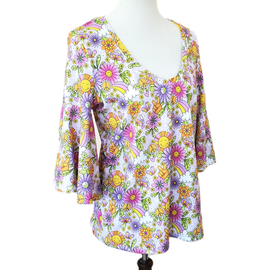 Peace & Floral Top for Women