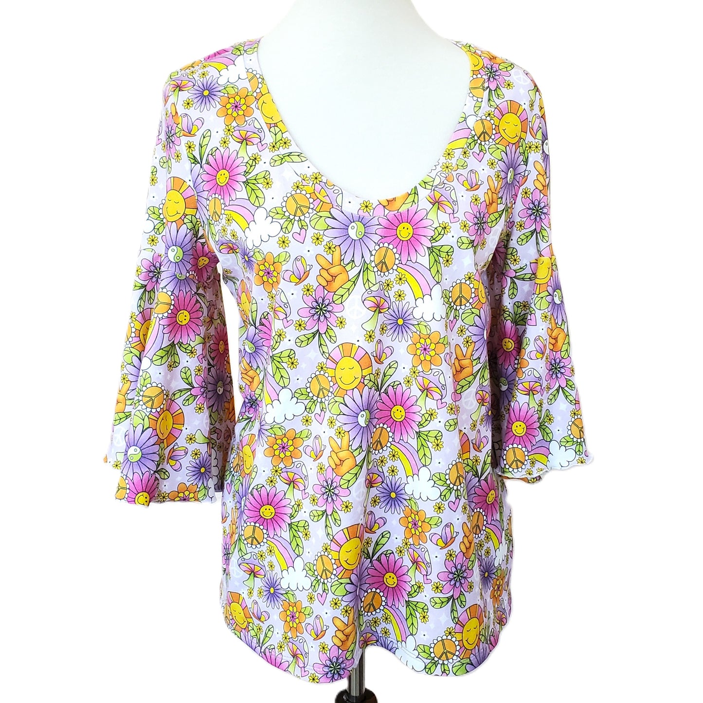 Peace & Floral Top for Women