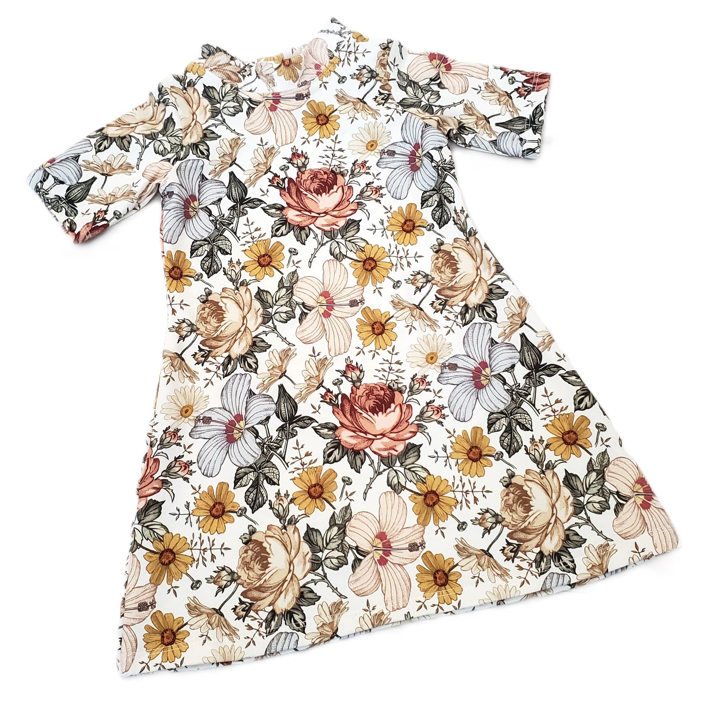 Floral Dress for Toddler in Organic Cotton Jersey