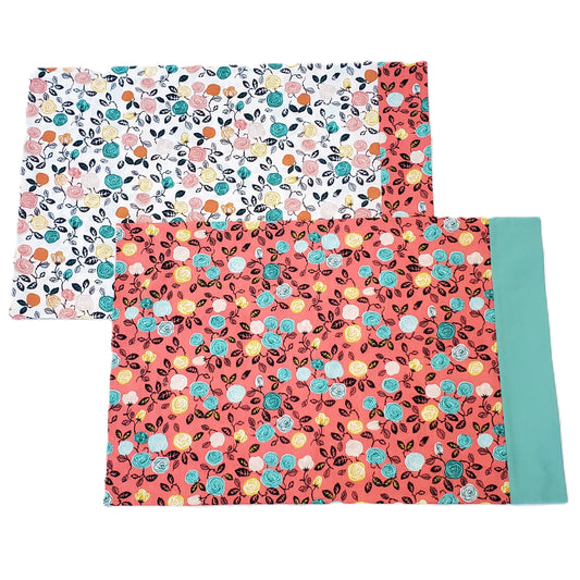 Rose Floral Pillowcases in Organic Cotton