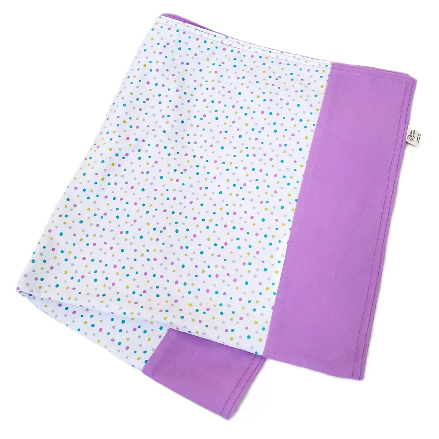 Fox or Dot Organic Cotton Purple Flannel Baby Blanket