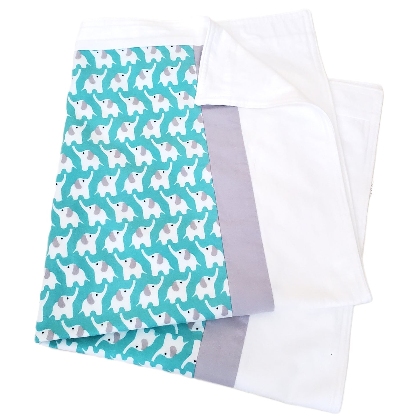 Elephant Organic Cotton Flannel Baby Blankets