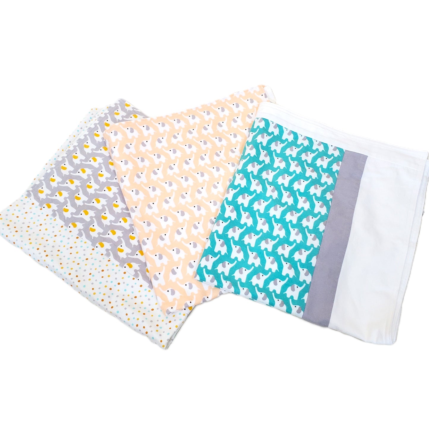 Elephant Organic Cotton Flannel Baby Blankets