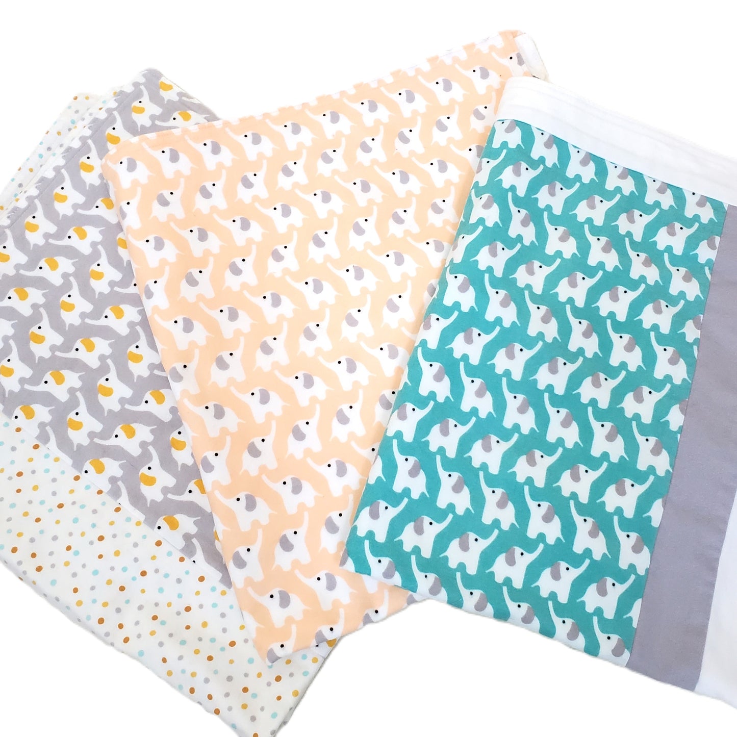 Elephant Organic Cotton Flannel Baby Blankets