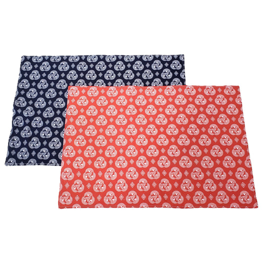 Modern Americana Placemats in Red or Blue Organic Cotton