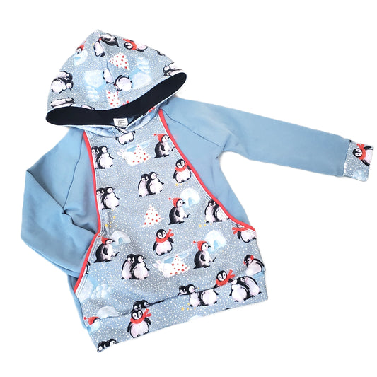 Penguin Hoodie for Kids in Organic Cotton